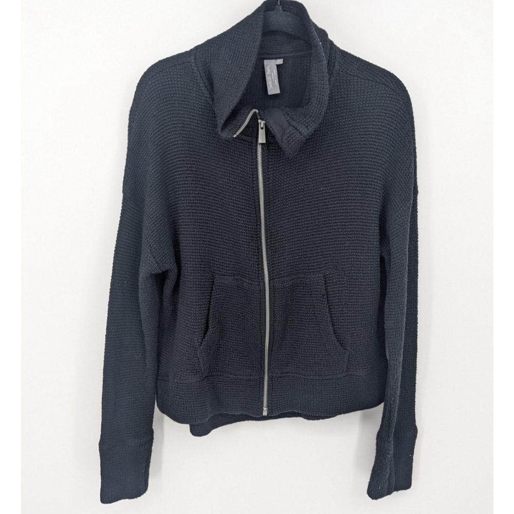 Sweaty Betty Jacket Womens Small Black Full Zip Knit